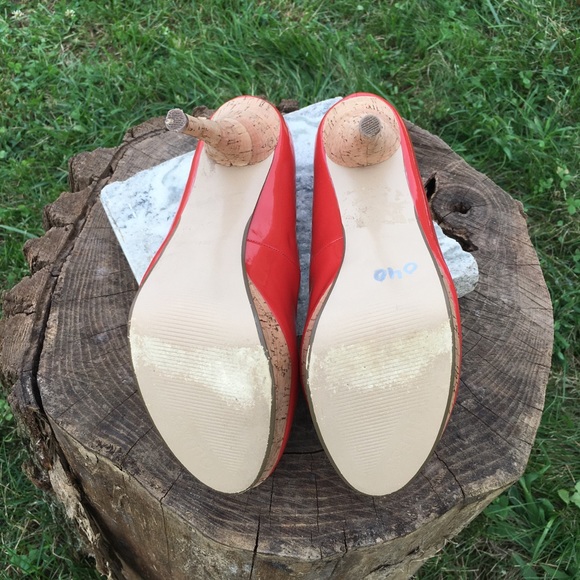 Guess Platform Pumps 9.5 Orange and Bamboo - Picture 7 of 8